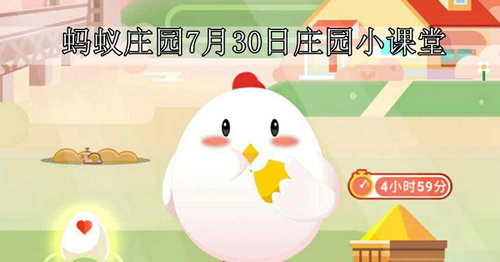 蚂蚁庄园7月30日答案最新2022年