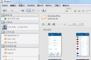 Picasa操作界面示意图